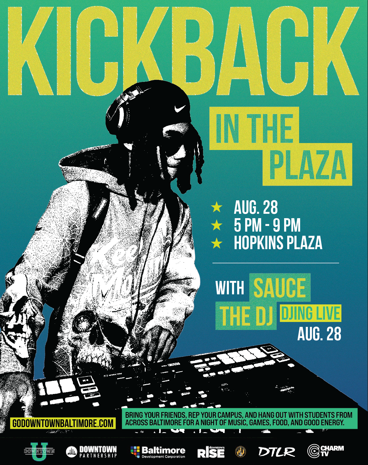 Kickback in the Plaza Event DJ
